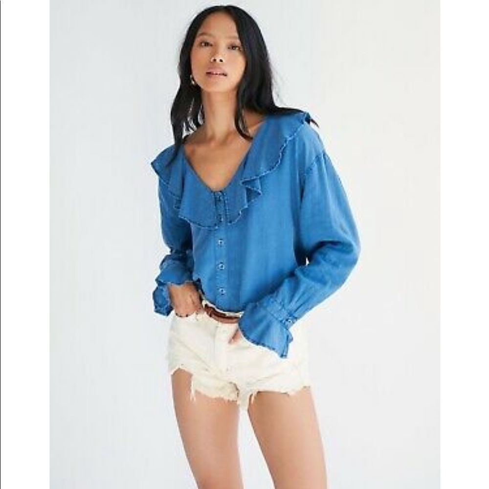 Free People Amber Ruffled Top - Picture 2 of 6